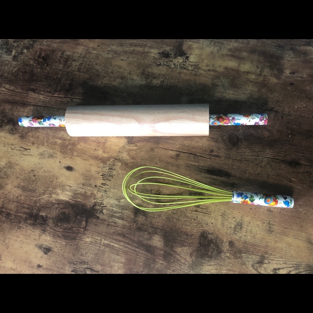 Mackenzie child’s whisk and rolling pin.